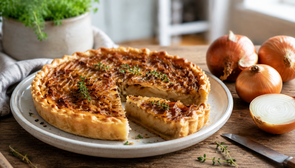 Луковый пирог с карамельным луком: простой рецепт для домашней кухни